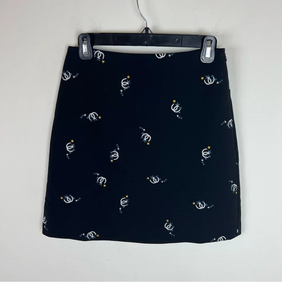 Maje Jiwest Horseshoe Embroidered Mini Skirt Size 36 US 4 - Picture 7 of 10